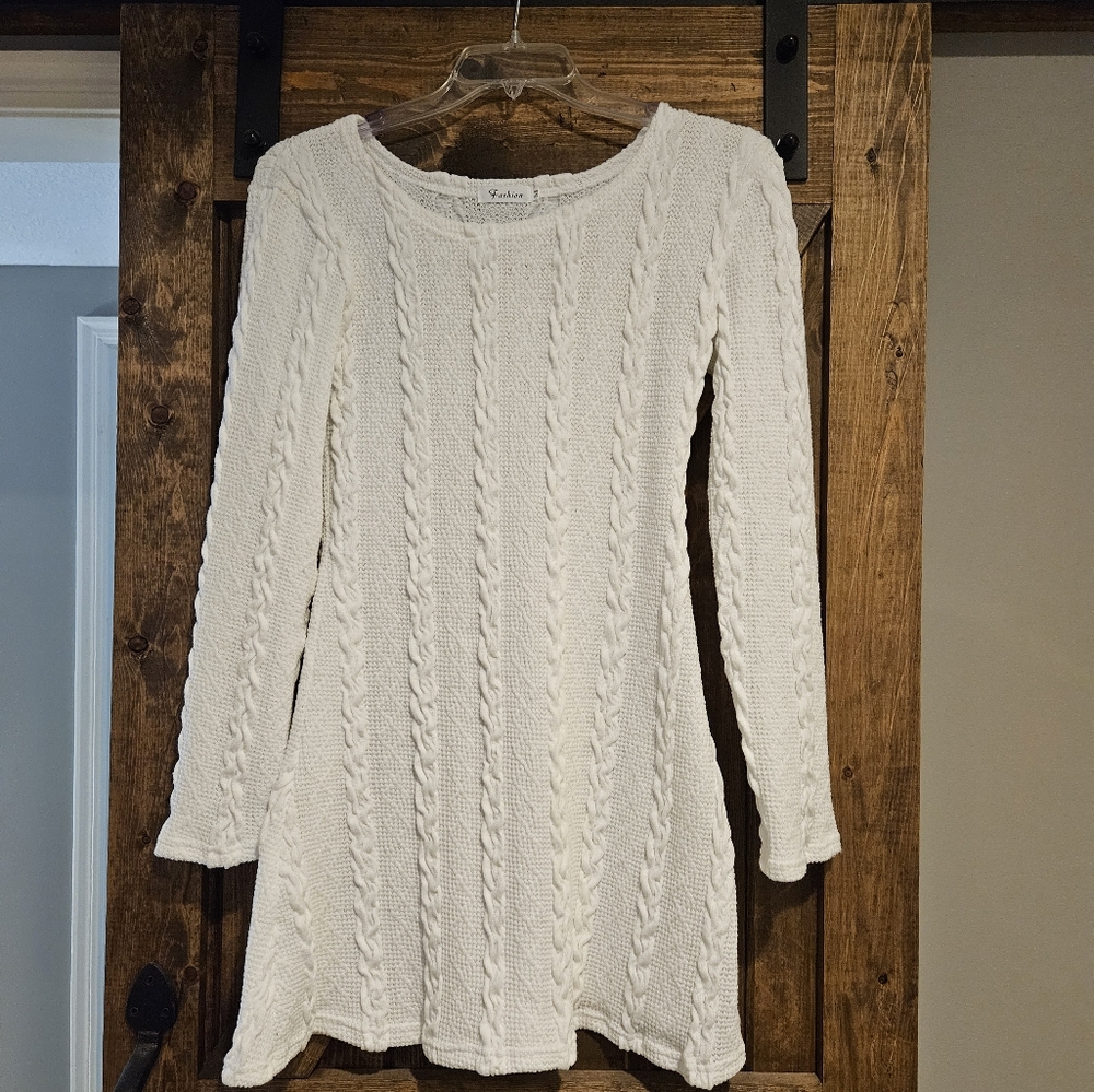 Cable knit sweater dress size M